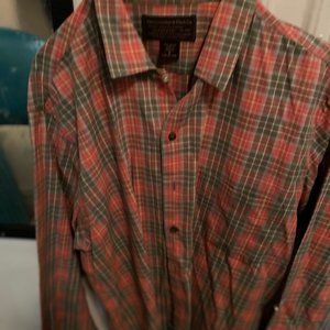 Men S Abercrombie & Fitch Peach &  Green Shirt